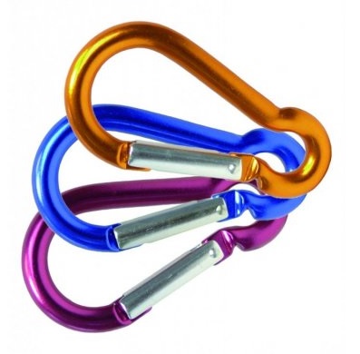 Karbinhakar 50/60/70mm, flerfärgade 6-pack