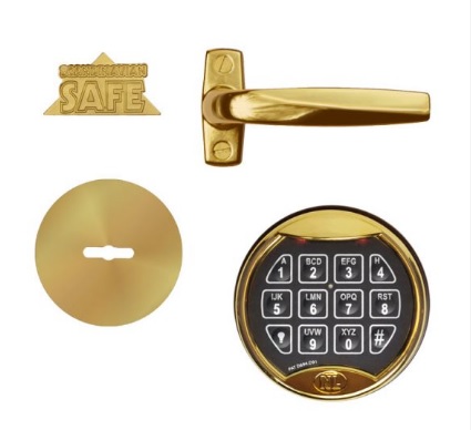 Vapenskåp Gold Edition Handtag,nyckelskylt märke