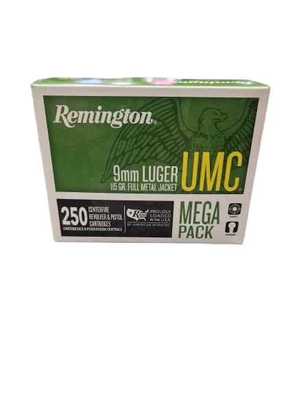 Remington Ammo Kal 9mm Luger FMJ 115gr, 250st