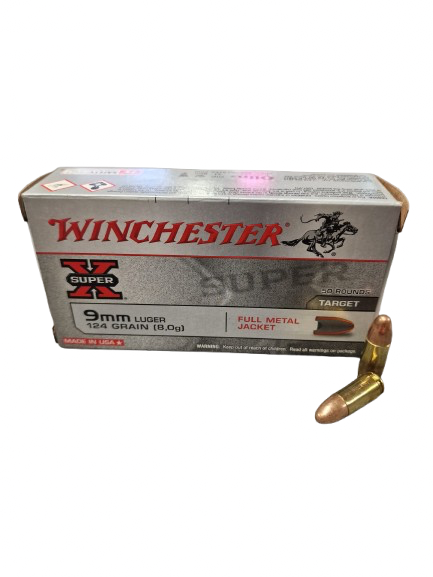Winchester FMJ kal9mm Luger 124gr