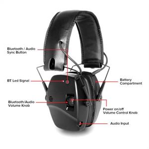Hörselskydd EM030B Bluetooth Grön, gel