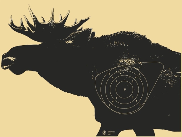 Älg 50m vänster 100x80 cm, Kanalplast
