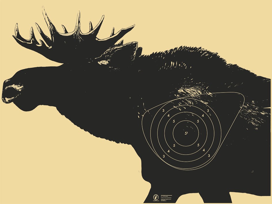 Älg 50m vänster 100x80 cm, Kanalplast