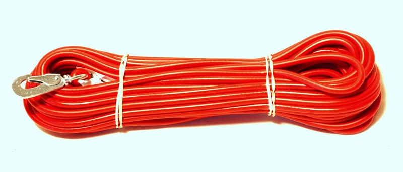 Spårlina Gjuten 15 m 6mm RÖD