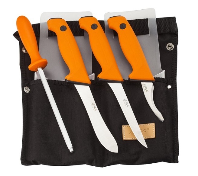 Eka Slaktset 3 kniv+ Bryne Orange
