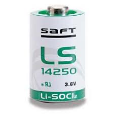 Batteri Saft, halvAA 3,6V UTAN löd gaffel BLS14250