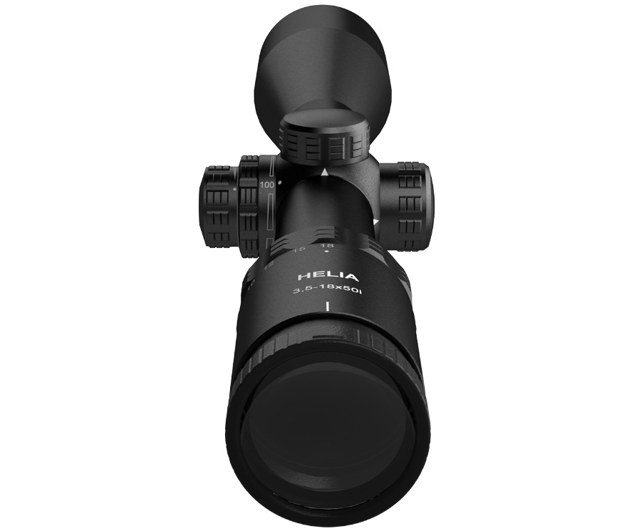 kikarsikte, HELIA 3,5-18x50i, svart, sikte