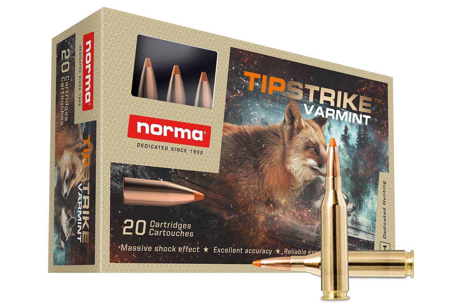 Norma Tipstrike Varmint kal22-250 3,6g