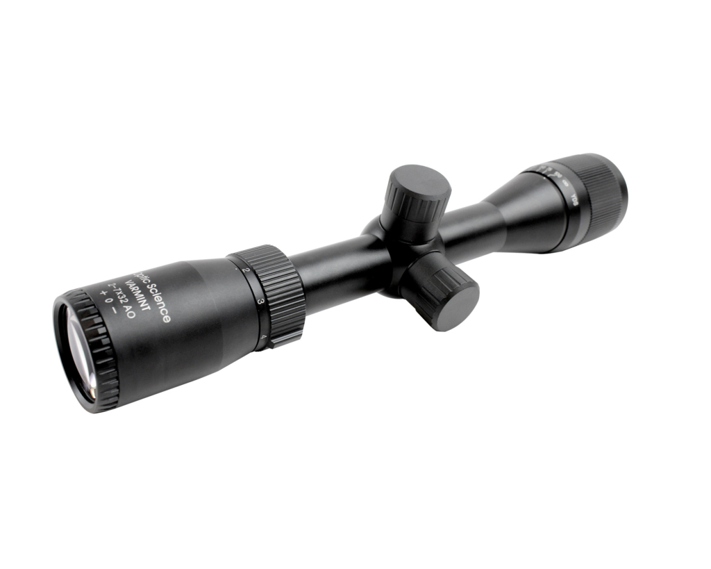 kikarsikte. Optic Science Varmint 2-7×32, svart, baksida