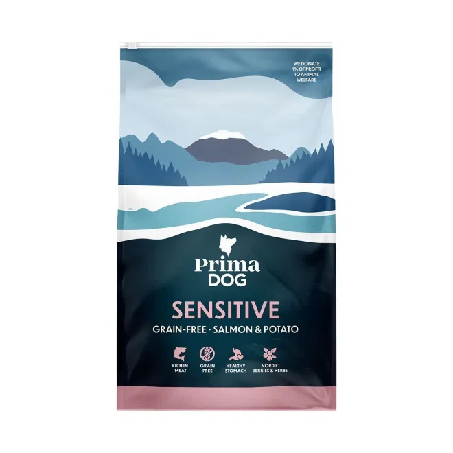 Prima Dog Torrfoder, Adult Sensitive Lax & Po10kg