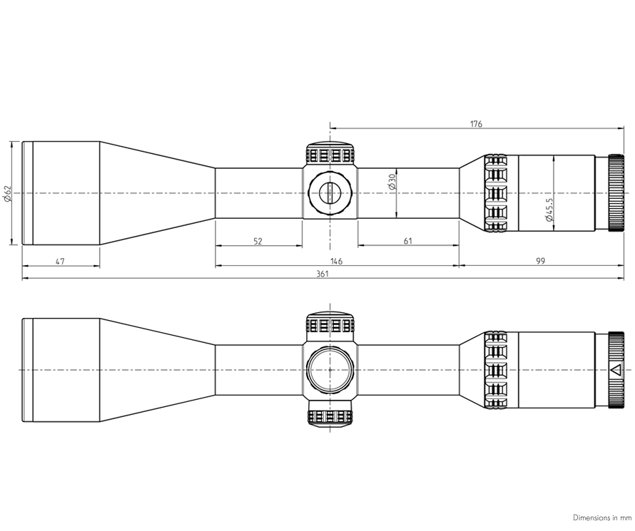 Kikarsikte Kahles Helia 2,4-12x56i, 4-Dot, svart